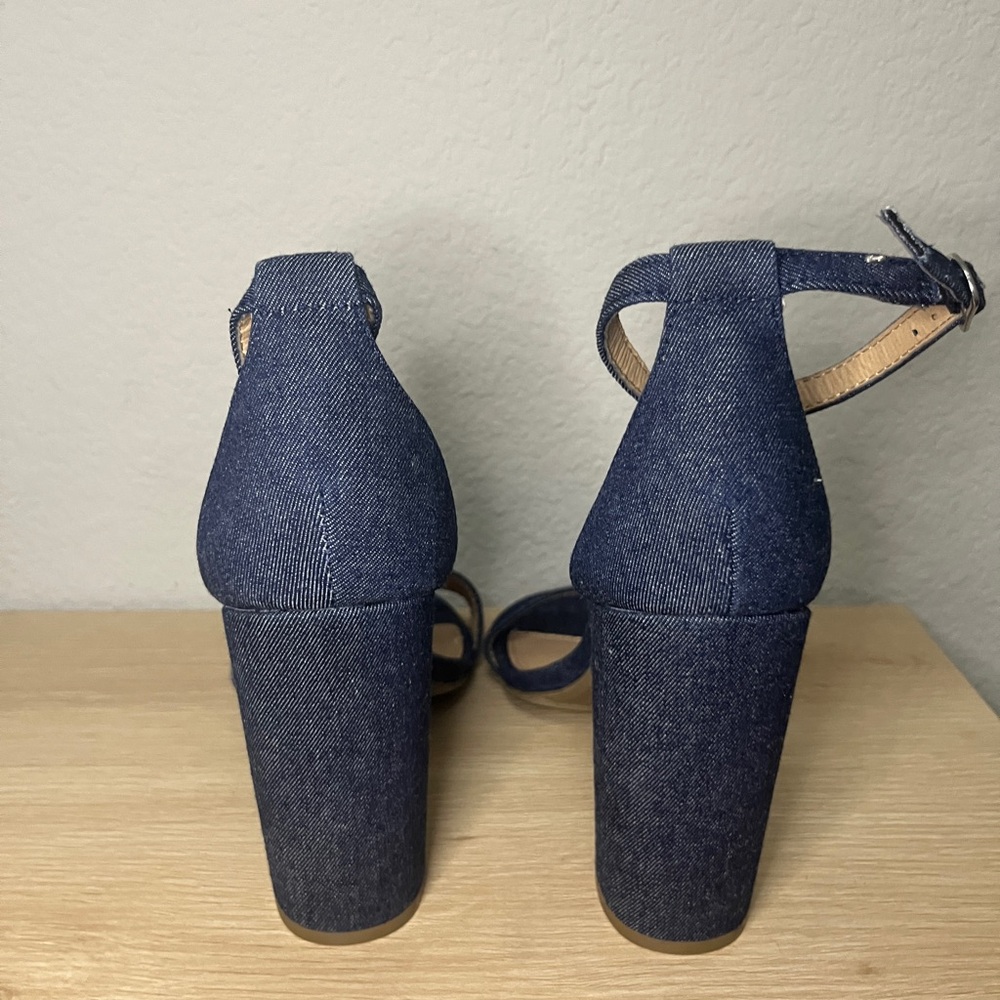 Brash Denim Blue Heels - Picture 4 of 10